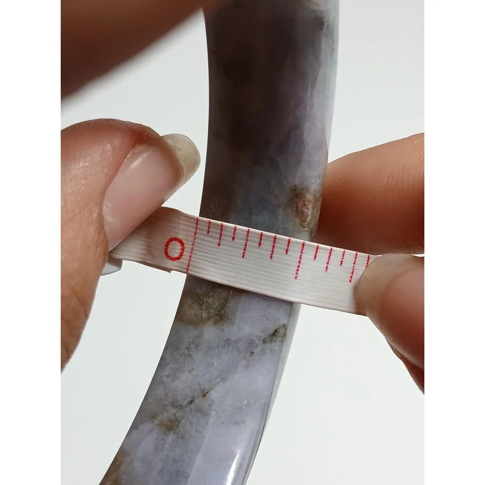 Grey Lavender Jade Bangle 67mm Multi-Color